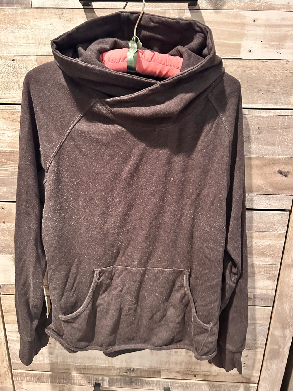 The Normal Brand Women's Funnel Neck Pullover Hoodie - Chocolate Brown